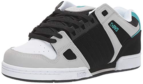 DVS Men's Celsius Skate Shoe, Black Charc White Turq Nubuck, 11.5