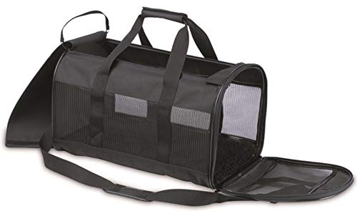Petmate Soft-Sided Kennel Cab Pet Carrier, Black, For Dogs and Cats Up to 15 Pounds