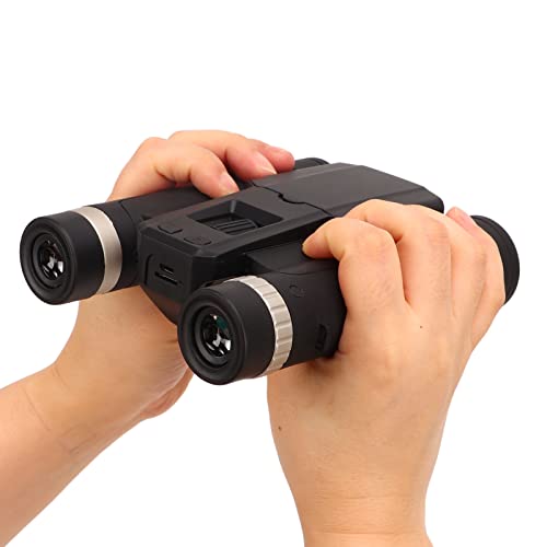 Digital Binoculars Camera, 12X Zoom 2.4 Inch LCD Screen Photo Recorder Telescope HD Imaging 32mm Aperture Lens for Outdoor Sports