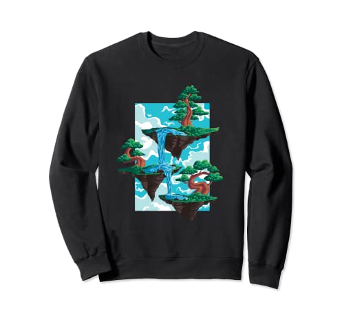 Fun Floating Island Bonsai Tree Gift Men Casual Fashion Tee Sweatshirt