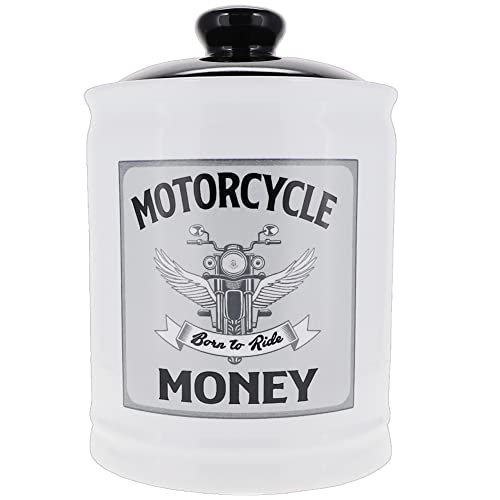 Motorcycle Money Piggy Bank, Motorcycle Candy Jar, Biker Gifts, Motorcycle Gifts for Men