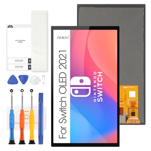 OLED Screen for Nintendo Switch OLED 2021 Screen Replacement for Switch OLED 2021 LCD Display Repair Parts（Black