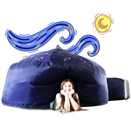 The Original Patented AirFort - Build A Fort in 30 Seconds, Inflatable Fort for Kids, Play Tent for 3-12 Years, A Playhouse Where Imagination Runs Wild, Fan not Included (Starry Night)