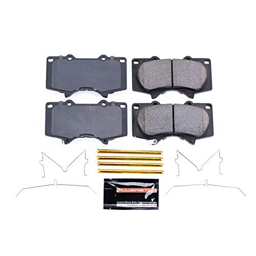 Power Stop Z23-976B Front Z23 Evolution Sport Carbon Fiber Infused Ceramic Brake Pads with Hardware