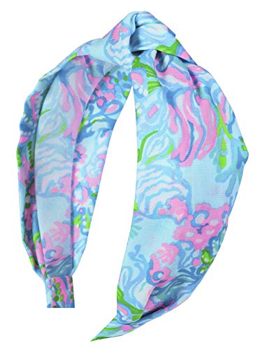 Lilly Pulitzer Women's Cute Blue Knotted Headband, Aqua La Vista