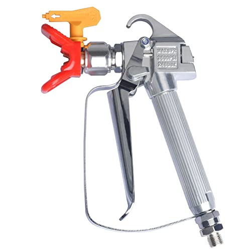 JWGJW Airless Paint Sprayer Gun & 517 Tip Suitable for Airless Paint Spraying Machines Paint Accessories Swivel Joint 1/4' Thread High Pressure 3600PSI(JW-122532)