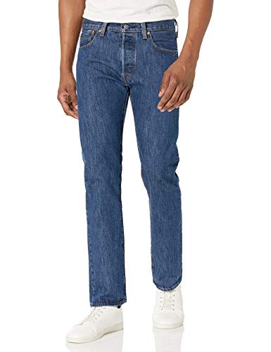 Levi's Men's 501 Original Fit Jeans (Also Available in Big & Tall), (New) Dark Stonewash, 35W x 32L