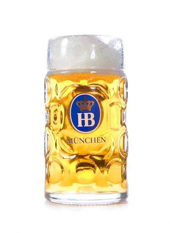 1 Liter HB 'Hofbrauhaus Munchen' Dimpled Glass Beer Stein