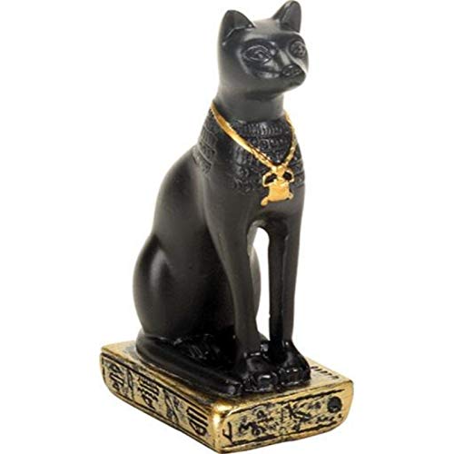 Egypt 3-Inch Egyptian Black Bastet Feline Cat Goddess Statue