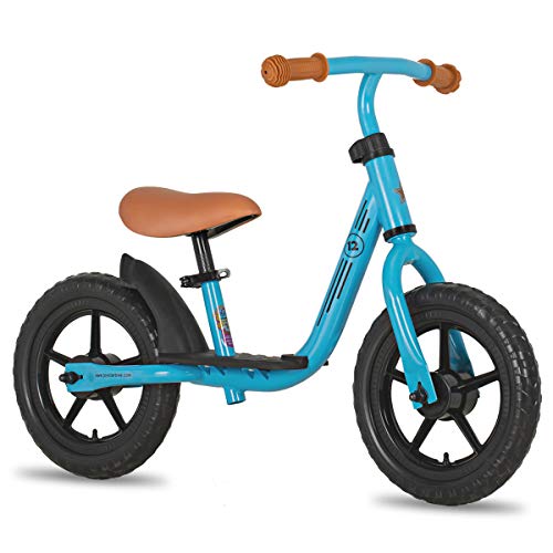 JOYSTAR 12 Inch Toddler Balance Bike for 3 4 5 Year Old Boys Girls with Footrest 12' Toddler Push Bicycles Baby Balance Training Bikes Birthday Gifts for 3-5 Boys Blue