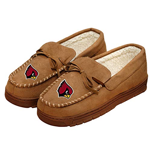 FOCO Arizona Cardinals NFL Mens Team Logo Moccasin Slippers - S