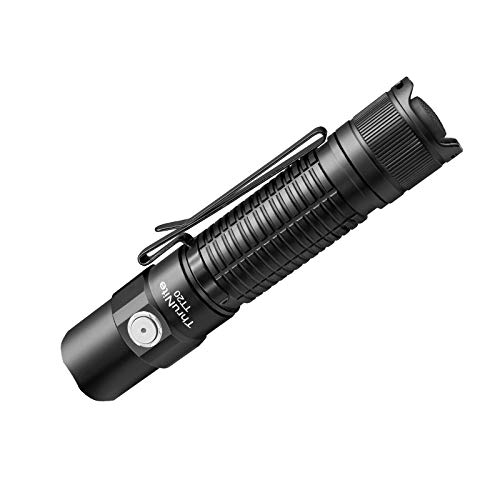 ThruNite TT20 Rechargeable Flashlight, Momentary-on Tail Switch, High 2526 Lumens Bright Output Turbo Mode, USB C Rechargeable, 258 Meters Beam Distance, for Hunting, Hiking - Black CW