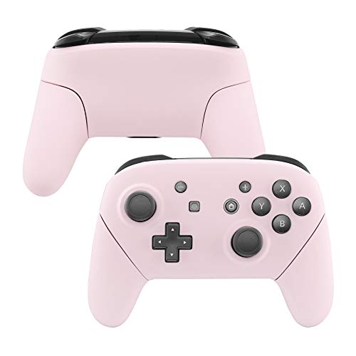 eXtremeRate Cherry Blossoms Pink Faceplate Backplate Handles for Nintendo Switch Pro Controller, DIY Replacement Hand Grip Housing Shell Cover for Nintendo Switch Pro - Controller NOT Included