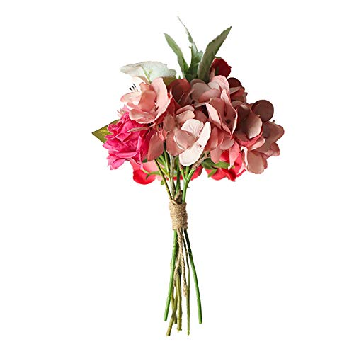 Bouquet Artificial Wedding BlossomFlower Jasmine Leaves Home Pear Decor Bridal Artificial Flowers Decorative Flowers Artificial with Vase (Multicolor, One Size)