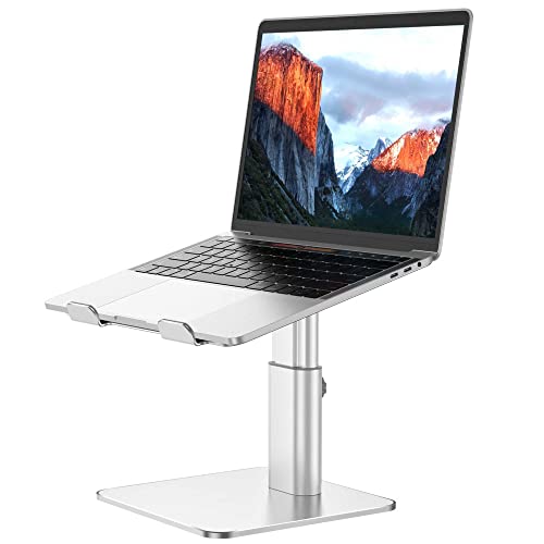 BESIGN LSX6N Laptop Stand, Ergonomic Adjustable Notebook Riser Holder, Computer Stand Compatible with Air, Pro, Dell, HP, Lenovo More 10-15.6' Laptops, Silver
