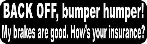 StickerTalk Back Off Bumper Humper Vinyl Sticker, 10 inches by 3 inches