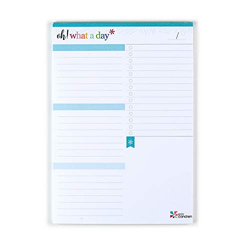 Erin Condren Designer Notepad - Daily Planning 6' x 8.5' Notepad. Includes Bullet Point List, Lined Note and Blank Section. Craft To Do or Grocery Lists with Portability