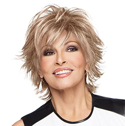Raquel Welch Trend Setter Mid-Length Shag Wig by Hairuwear, Large Cap Size, R23S+ Glazed Vanilla