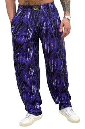 Crazee Wear Galaxy Loose Fit Baggy Workout Gym Sweat Pants with Two Front Pockets for Men and Women…