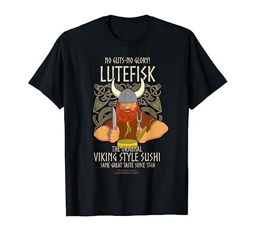 Lutefisk Christmas Fish Original Viking Sushi Funny Lutefisk T-Shirt