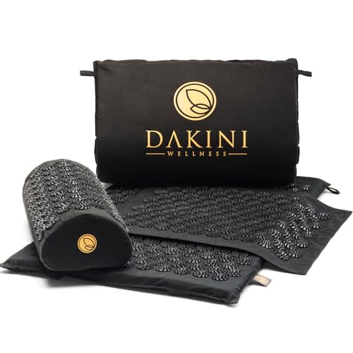 Acupressure Mat And Pillow Set With Extra Mini Accupressure Massage Mat - Organic Cotton - Acupuncture Mat and Pillow Set For Back Pain - Accupoint Mat - Relaxation Gift for Wellness