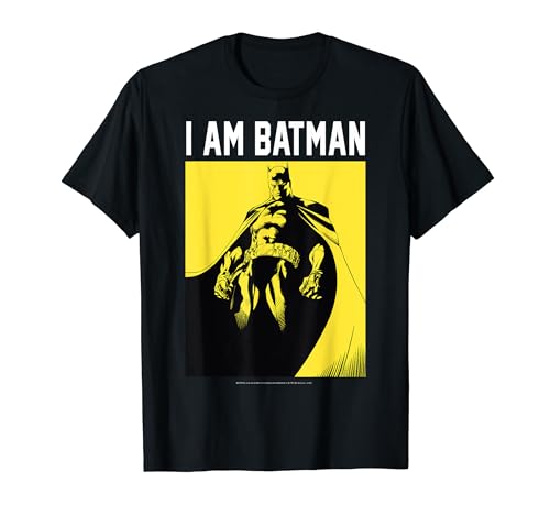 DC Comics I Am Batman Yellow Dark Poster Fill T-Shirt