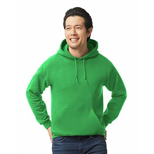 Gildan Adult Fleece Hoodie Sweatshirt, Style G18500, Multipack, Irish Green (1-Pack), Small