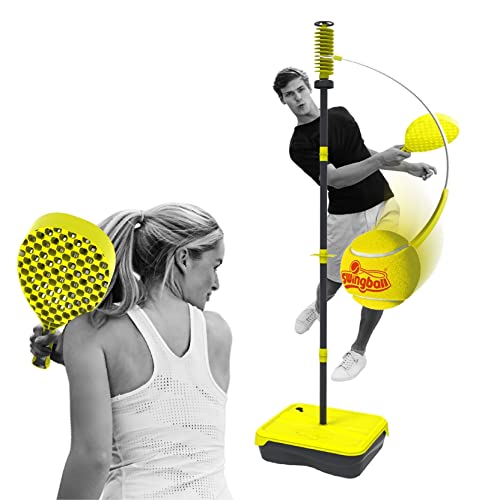 Swingball Pro Portable Tether Tennis Set: Great for Tennis, Pickleball & More! 5.5+ Ft Pole, Pro Gear, Real Ball, Indoor/Outdoor, Ages 6+