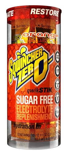 Sqwincher Zero Qwik Stik Sugar Free, Orange, .11 oz (Pack of 200)