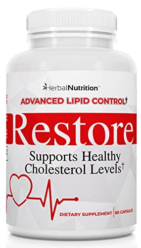 Restore - Supports Healthy Cholesterol, Red Yeast Rice, Grape Seed, Folic Acid for Advanced Lipid Control, All-Natural Bio-Actives, Help Promote Healthy Cholesterol and a 90 Day Guarantee (1)