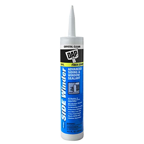 DAP 7079800816 Sidewinder Siding Sealant Raw Building Material, 10.1 oz, Crystal Clear
