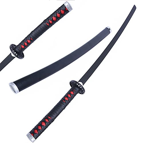 41' Blazing Steel Brand Metal Fantasy Demon Nichirin Samurai Sword Black Tanjiro w/Stainless Steel Blade
