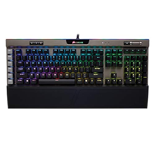 Corsair K95 RGB Platinum Mechanical Gaming Keyboard - 6x Programmable Macro Keys - USB Passthrough & Media Controls - Fastest Cherry MX Speed - RGB LED Backlit - Aluminum Finish