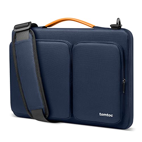 tomtoc 360 Protective Laptop Shoulder Bag for 13-inch MacBook Air M2/A2681 M1/A2337 2022-2018, MacBook Pro M2/A2686 M1/A2338 2022-2016, 13-inch Surface Pro 9/8/X/7+/7/6, Water-resistant Accessory Case