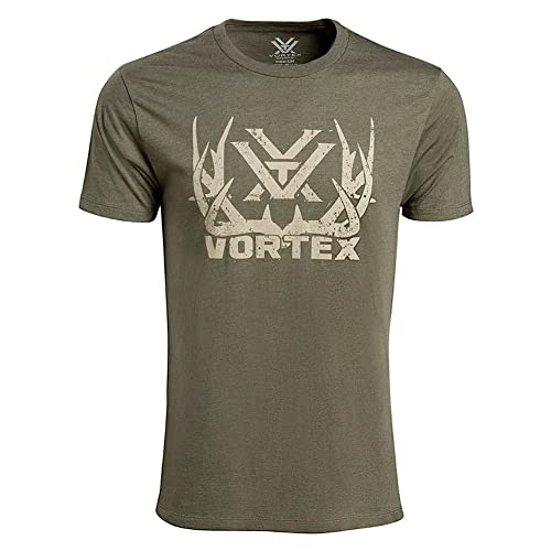 Vortex Optics Full Tine Short Sleeve Shirts (Military Heather, X-Large)
