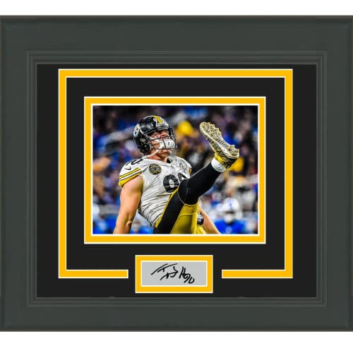 Framed T.J. Watt Facsimile Laser Engraved Signature Auto Pittsburgh Steelers 15x16 Football Photo
