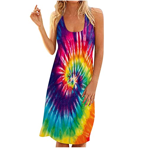 hot Pink Dress for Women Womens Summer Dress 2024 Casual V Neck Sleeveless Fashion Boho Beach Dress Sundress A-Line Dress Dresses for Women 2024 Long Sleeve midi