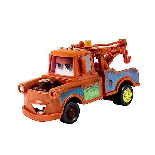 Mattel Disney and Pixar Cars Moving Moments Toy Truck with Moving Eyes & Mouth, Mater Character Car, Approx. 7 inches Long