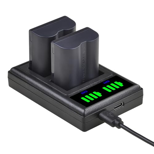 CGA-S006 S006A S006E DMW-BMA7 Battery and LED Dual USB Charger Replacement for Panasonic Lumix DMC-FZ7 DMC-FZ8 DMC-FZ18 DMC-FZ28 DMC-FZ30 DMC-FZ35 DMC-FZ38 DMC-FZ50 Digital Camera