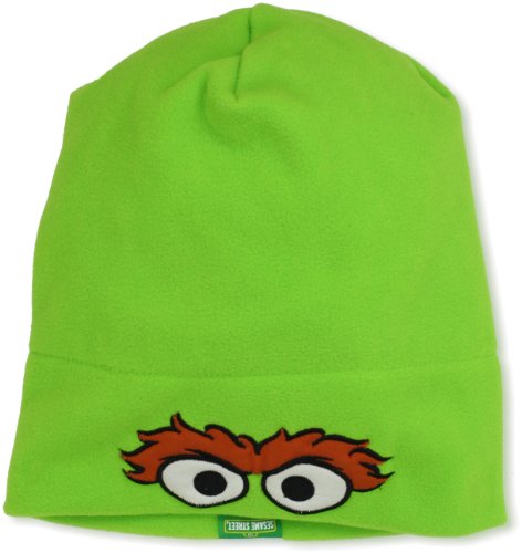 UPF 50+ Coppertone/Sesame Street UV Headwear Little Boys' Oscar Big Face Slouchy Toque, Oscar Green, Medium
