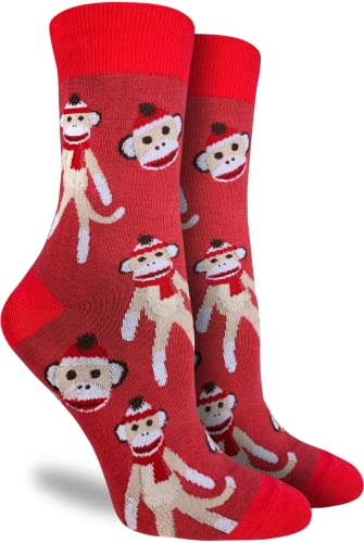 Good Luck Sock Women's Sock Monkey Socks, Adult