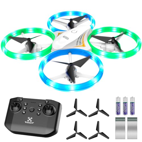 DyineeFy Mini Drone for Kids, Small Colorful Led Quadcopter with Altitude Hold, Headless Mode, 360° flip, and Auto Return Home, RC Drone Easy for Beginner Flying, Kids' Gift Toy for Boys and Girls