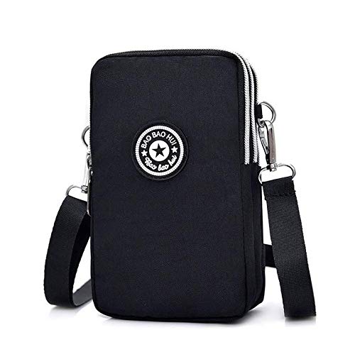 Kimwing Phone Purse Crossbody for Women iPhone 12 Pro Max / 11 Pro Max, Girls Wallet Wristlet Armband Bag for Samsung S20 FE, A11 A21 A51 A71 A10S A20S A21S A10 S20 Ultra Note 9, 10, S10 Plus (Black)