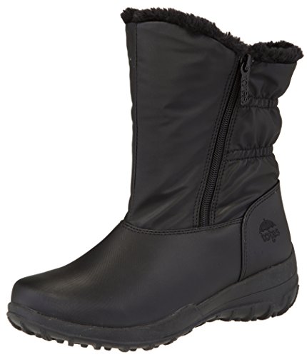 totes Women's Marie Waterproof Winter Snow Boot, Black, 8 Wide