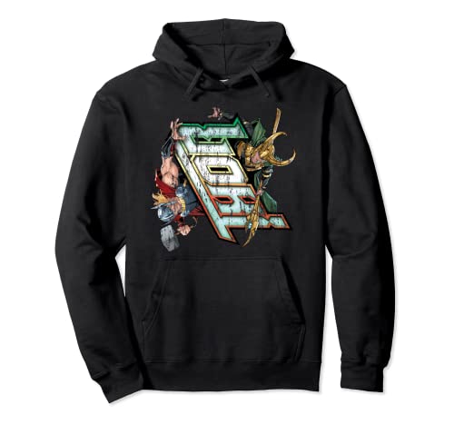 Marvel Thor vs. Loki Comic Book Pullover Hoodie
