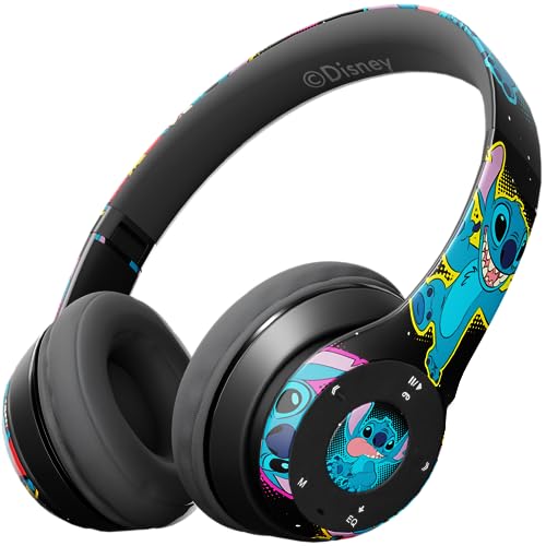 Disney Lilo & Stitch Bluetooth Over-Ear Headphones, Wireless Foldable Headset with Built-in Microphone - Lilo & Stitch Design, for Adults and Kids, Comfortable Auriculares: Electronics