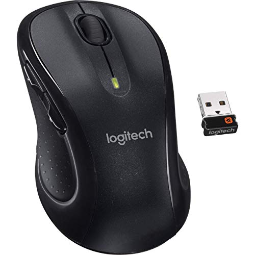 Logitech M510 - Mouse - laser - 5 buttons - wireless - 2.4 GHz - USB wireless receiver