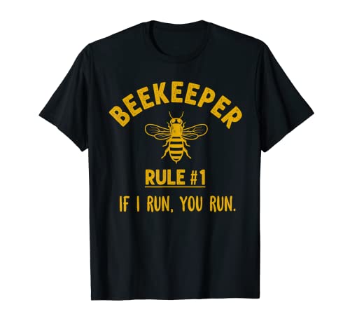 Beekeeper If I Run You Run Save The Bees Climate Change T-Shirt