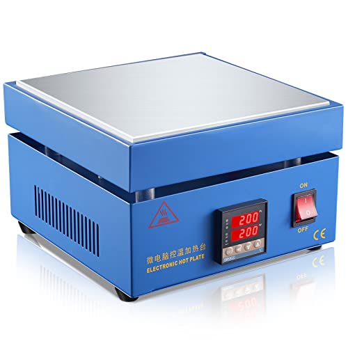 Soiiw 110V 850W Soldering Hot Plate LED Microcomputer Electric Preheat Soldering Station Welder Hot Plate Rework Heater Lab 200X200mm Plate