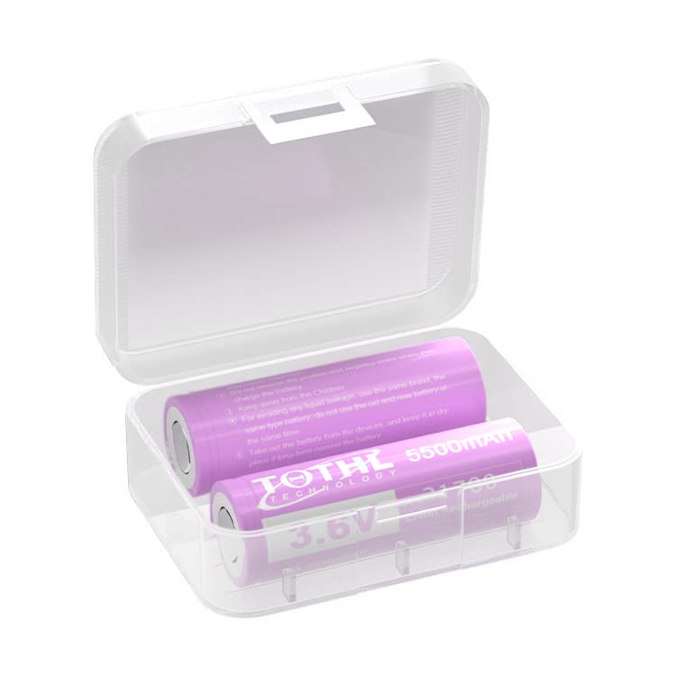 TQTHL 2-Pack 3.6V Rechargeable Battery for 5500mAh Flat top Battery with Battery Organizer